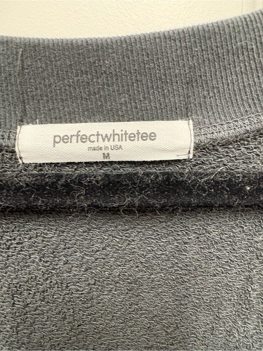 perfectwhitetee Charcoal Ribbed-Neck Pullover - Picture 2 of 3
